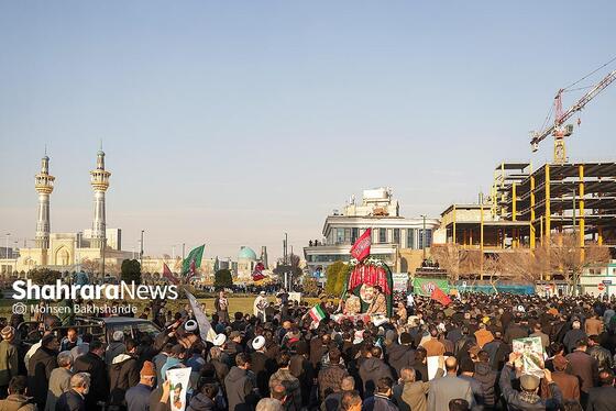 گزارش تصویری | مراسم تشییع پیکر مطهر شهید «مهدی ظریف»، مدافع امنیت در مشهد ۱