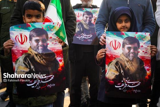 گزارش تصویری | مراسم تشییع پیکر مطهر شهید مدافع امنیت «مهدی ظریف» در مشهد ۳