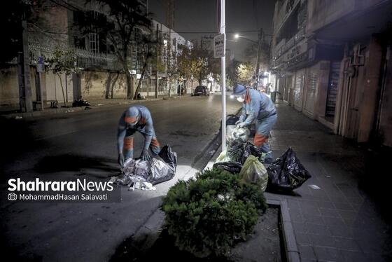 گزارش تصویری | رد عفونت بر آسفالت شهر