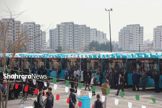 گزارش تصویری | آیین رونمایی از ۲۵ دستگاه اتوبوس جدید در مشهد (۱۲ بهمن ۱۴۰۴)