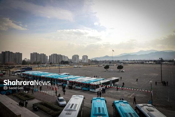 گزارش تصویری | آیین رونمایی از ۲۵ دستگاه اتوبوس جدید در مشهد (۱۲ بهمن ۱۴۰۴)