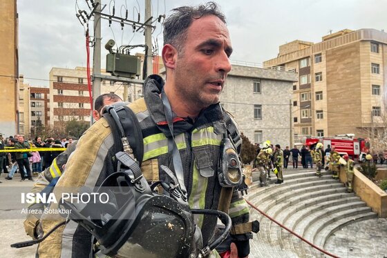 گزارش تصویری | آتش‌سوزی بازارچه جنت‌آباد تهران