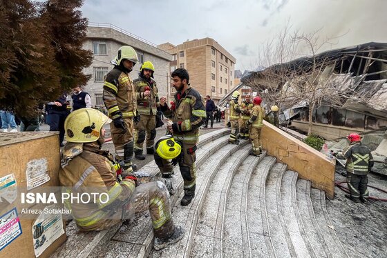 گزارش تصویری | آتش‌سوزی بازارچه جنت‌آباد تهران