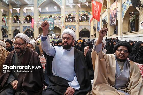 گزارش تصویری | اجتماع حوزویان در دفاع از ولایت در مشهد
