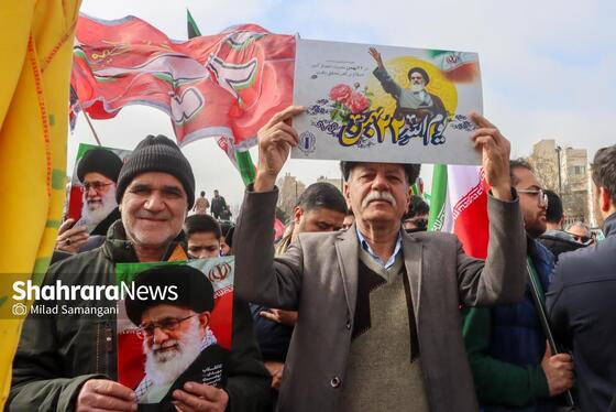 گزارش تصویری | راهپیمایی مردم مشهد در یوم الله ۲۲ بهمن ۲