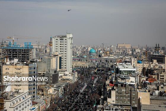 گزارش تصویری | راهپیمایی مردم مشهد در یوم الله ۲۲ بهمن -۳