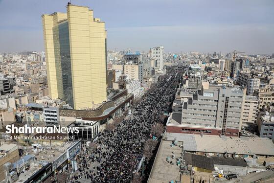 گزارش تصویری | راهپیمایی مردم مشهد در یوم الله ۲۲ بهمن -۳