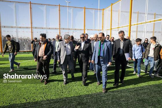 گزارش تصویری | آیین بهره‌برداری از مجموعه ورزشی روباز «شهدای چهاربرج» مشهد