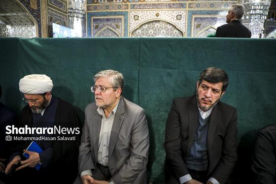 گزارش تصویری | مراسم چهلم شهدای حوادث دی ماه در حرم مطهر رضوی با حضور رئیس جمهور