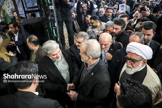 گزارش تصویری | مراسم چهلم شهدای حوادث دی ماه در حرم مطهر رضوی با حضور رئیس جمهور