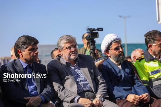 گزارش تصویری | آیین بهره‌برداری از پل بتنی زرکش و فاز اول کندرو بزرگراه پیامبراعظم(ص) مشهد