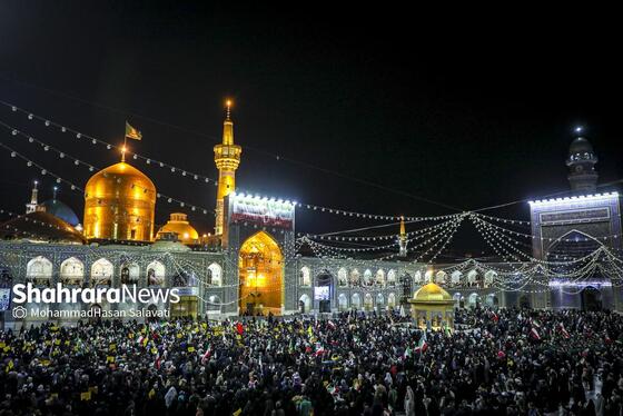 گزارش تصویری | اجتماع مردم مشهد در محکومیت حملات آمریکایی، صهیونی به ایران در حرم مطهر رضوی