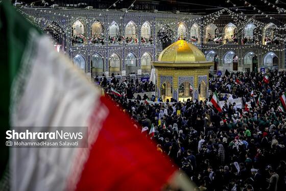گزارش تصویری | اجتماع مردم مشهد در محکومیت حملات آمریکایی، صهیونی به ایران در حرم مطهر رضوی