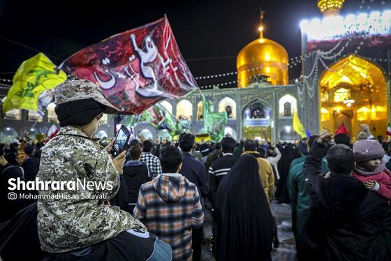 گزارش تصویری | اجتماع مردم مشهد در محکومیت حملات آمریکایی، صهیونی به ایران در حرم مطهر رضوی