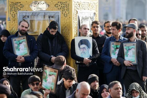گزارش تصویری | عزاداری شهادت رهبر معظم انقلاب اسلامی، در حرم امام‌رضا (ع) - ۲