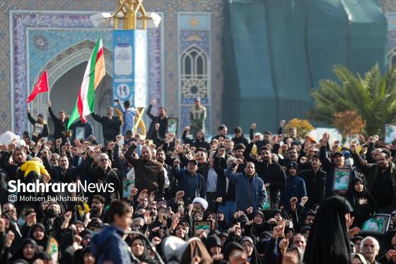 گزارش تصویری | عزاداری شهادت رهبر معظم انقلاب اسلامی، در حرم امام‌رضا (ع) - ۲