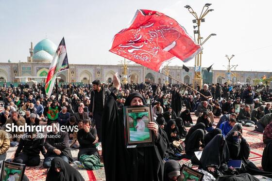 گزارش تصویری | عزاداری شهادت رهبر معظم انقلاب اسلامی، در حرم امام‌رضا (ع) - ۲
