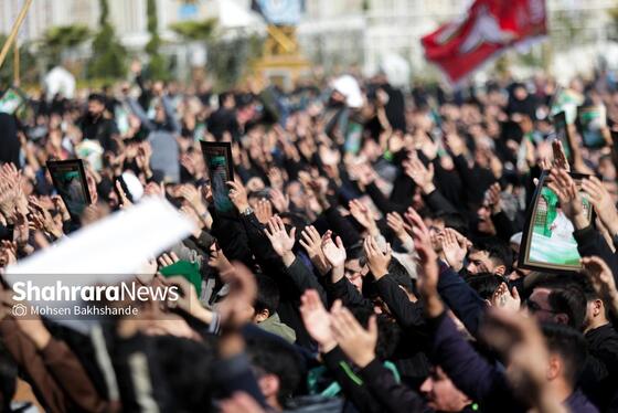 گزارش تصویری | عزاداری شهادت رهبر معظم انقلاب اسلامی، در حرم امام‌رضا (ع) - ۲