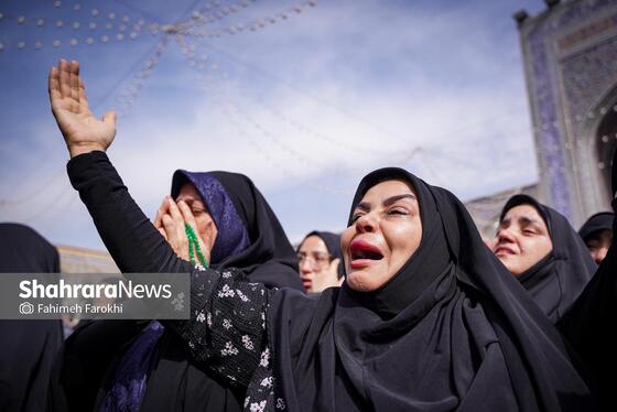 گزارش تصویری | موج عشق و اشک در عزای شهادت رهبر معظم انقلاب اسلامی، در حرم امام‌رضا (ع)