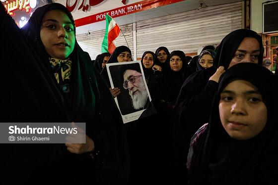 گزارش تصویری | تجمع مردم مشهد در سوگ رهبر انقلاب | شهرک مهرگان