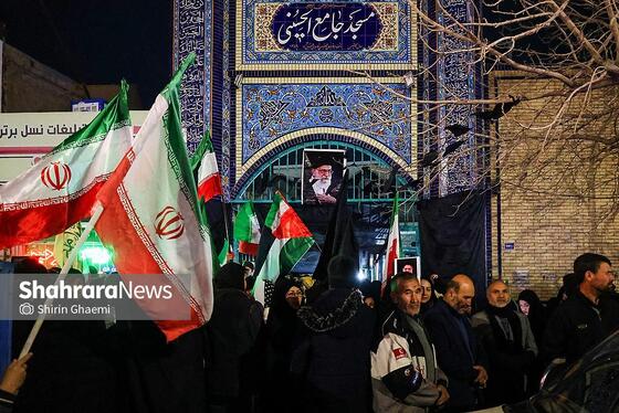 گزارش تصویری | تجمع مردم مشهد در سوگ رهبر انقلاب | شهرک مهرگان