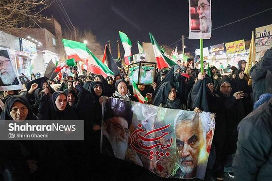 گزارش تصویری | تجمع مردم مشهد در سوگ رهبر انقلاب | شهرک مهرگان