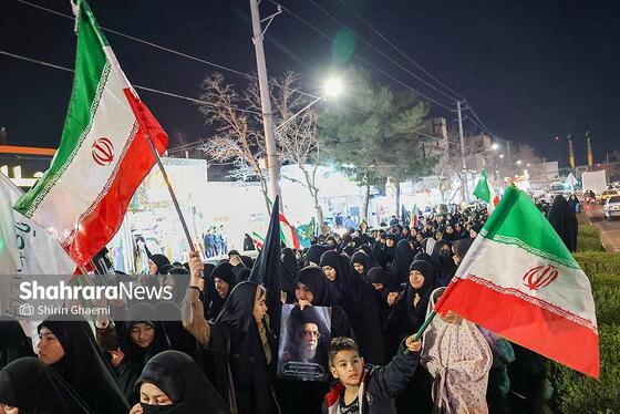 گزارش تصویری | تجمع مردم مشهد در سوگ رهبر انقلاب | شهرک مهرگان