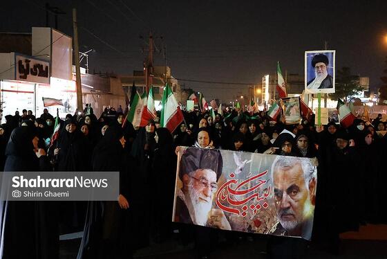 گزارش تصویری | تجمع مردم مشهد در سوگ رهبر انقلاب | شهرک مهرگان