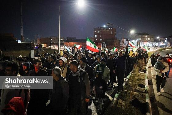گزارش تصویری | تجمع مردم مشهد در سوگ رهبر انقلاب | شهرک مهرگان