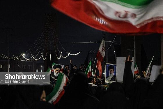 گزارش تصویری | تجمع مردم مشهد در سوگ رهبر انقلاب | شهرک مهرگان