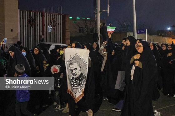 گزارش تصویری | تجمع مردم مشهد در سوگ رهبر انقلاب | شهرک مهرگان