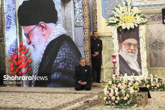 گزارش تصویری | حضور باشکوه مردم در مراسم عزاداری شهادت قائد امت در حرم امام‌رضا(ع)