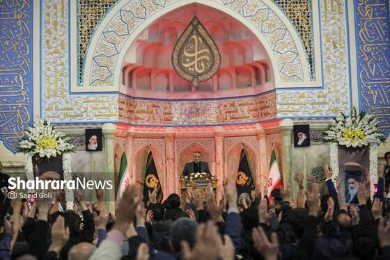 گزارش تصویری | حضور باشکوه مردم در مراسم عزاداری شهادت قائد امت در حرم امام‌رضا(ع)