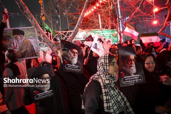 گزارش تصویری | تجمع مردم مشهد در سوگ رهبر انقلاب | بولوار هاشمیه