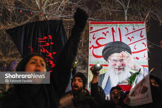 گزارش تصویری | تجمع مردم مشهد در سوگ رهبر انقلاب | بولوار احمد آباد