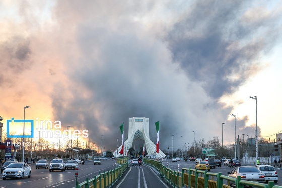 محله فکوری تهران بعد از حملات هوایی دشمن (۱۲ اسفند ۱۴۰۴)