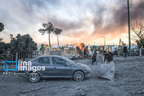 محله فکوری تهران بعد از حملات هوایی دشمن (۱۲ اسفند ۱۴۰۴)