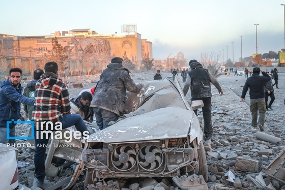 محله فکوری تهران بعد از حملات هوایی دشمن (۱۲ اسفند ۱۴۰۴)