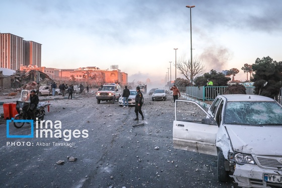 محله فکوری تهران بعد از حملات هوایی دشمن (۱۲ اسفند ۱۴۰۴)