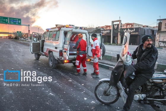 محله فکوری تهران بعد از حملات هوایی دشمن (۱۲ اسفند ۱۴۰۴)