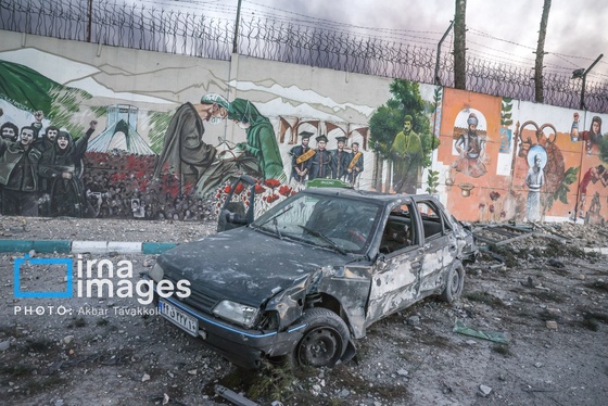 محله فکوری تهران بعد از حملات هوایی دشمن (۱۲ اسفند ۱۴۰۴)