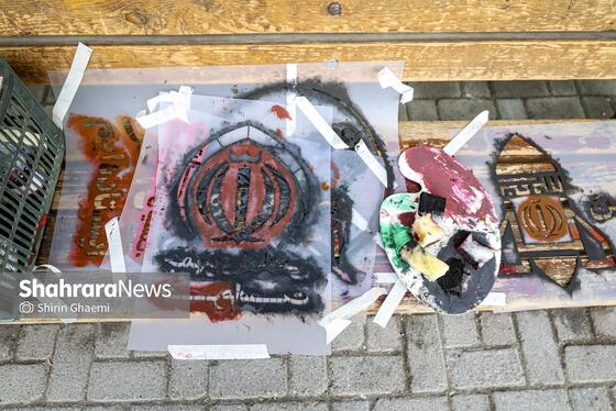 گزارش تصویری | فعالیت هنری دانشجویان و بانوان در سوگ رهبر شهید انقلاب