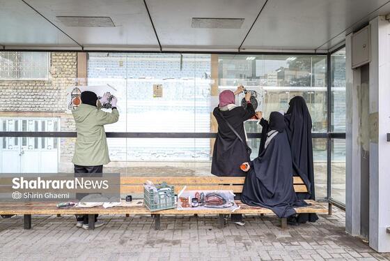 گزارش تصویری | فعالیت هنری دانشجویان و بانوان در سوگ رهبر شهید انقلاب