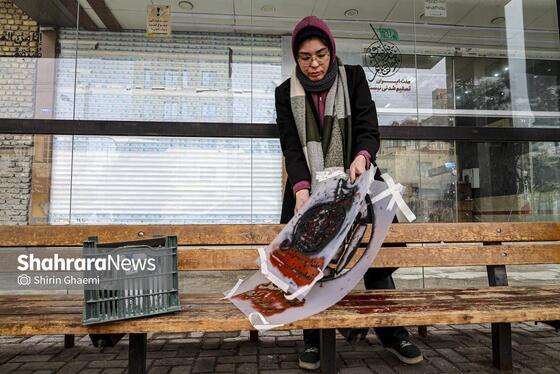 گزارش تصویری | فعالیت هنری دانشجویان و بانوان در سوگ رهبر شهید انقلاب