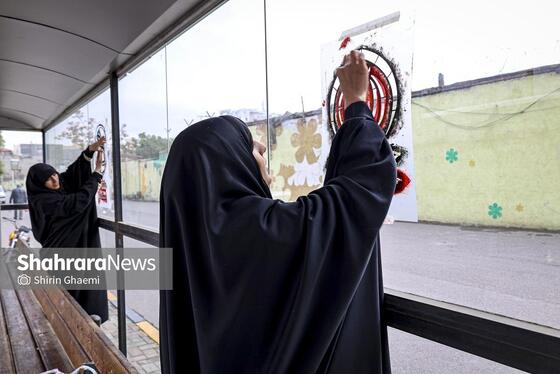 گزارش تصویری | فعالیت هنری دانشجویان و بانوان در سوگ رهبر شهید انقلاب