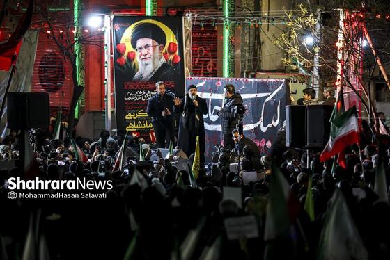 گزارش تصویری | اجتماع مردم مشهد در خونخواهی قائد امت در خیابان هاشمیه