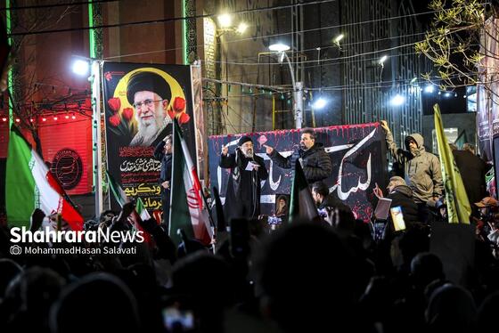 گزارش تصویری | اجتماع مردم مشهد در خونخواهی قائد امت در خیابان هاشمیه