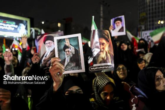گزارش تصویری | اجتماع مردم مشهد در خونخواهی قائد امت در خیابان هاشمیه