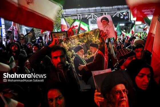 گزارش تصویری | اجتماع مردم مشهد در خونخواهی قائد امت در خیابان هاشمیه