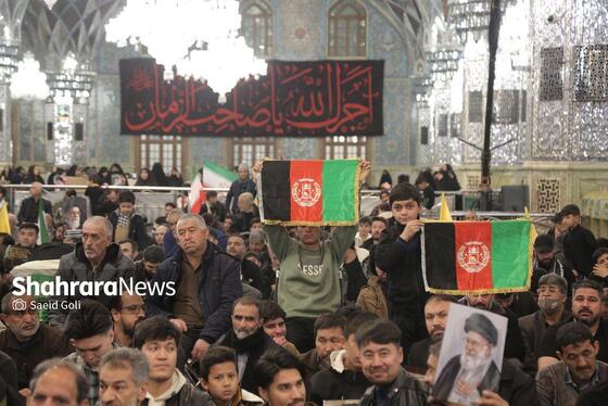 گزارش تصویری | اجتماع مهاجران افغانستانی ساکن مشهد در سوگ قائد امت